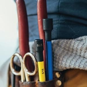 Wiha 70486 Color Coded Magnetic Nut Setter SAE 6 Pc. Set