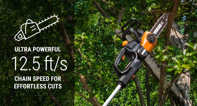Worx WG323 20V Power Share 10" Cordless Pole/Chain Saw with Auto-Tension (Battery & Charger Included)