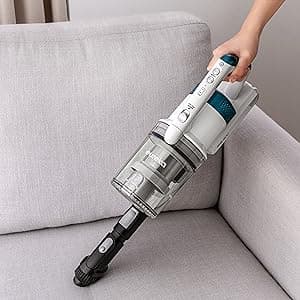 Eureka NEC185 Cordless Stick Vacuum Cleaner Convenient for Hard Floors, Rechargeable Handheld Vacuum Cleaner Portable with Powerful Motor Efficient Suction,White