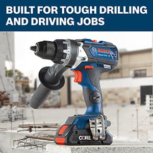 BOSCH GSB18V-975CB25 18V Brushless Connected-Ready 1/2 In. Hammer Drill/Driver Kit with (2) CORE18V® 4 Ah Advanced Power Batteries