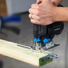 Hammerhead 4.8-Amp 3/4 Inch Jig Saw with 2pcs Wood Cutting Blades, Variable Speed and Orbital Function - HAJS048