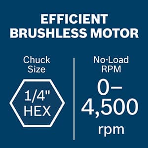 Bosch GTB18V-45N 18V Brushless 1/4 In. Hex Screwgun (Bare Tool)