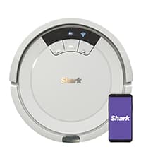 Shark AV752 ION Robot Vacuum, Tri-Brush System, Wifi Connected, 120 Min Runtime, Works with Alexa, Multi Surface Cleaning, White