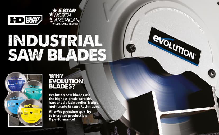 Evolution Power Tools 14BLADEST Blade for Cutting Mild Steel, For Circular and Chop Saws, No Heat, No Burrs & Virtually No Sparks, Carbide-Tipped TCT Blade For Cold Metal Cutting,14-Inch x 66-Tooth