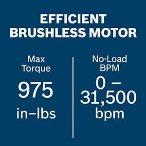 BOSCH GSB18V-975CB25 18V Brushless Connected-Ready 1/2 In. Hammer Drill/Driver Kit with (2) CORE18V® 4 Ah Advanced Power Batteries