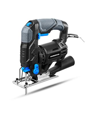 Hammerhead 4.8-Amp 3/4 Inch Jig Saw with 2pcs Wood Cutting Blades, Variable Speed and Orbital Function - HAJS048