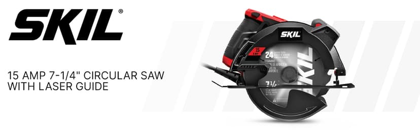 SKIL 15 Amp 7-1/4 Inch Circular Saw with Single Beam Laser Guide - 5280-01