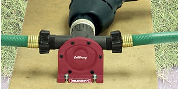 Milescraft 1314 DrillPump750 - Self Priming Water Pump Attachment for Drills - Water Transfer Pump - Uses Common Garden Hose - 750 Gallons per Hour