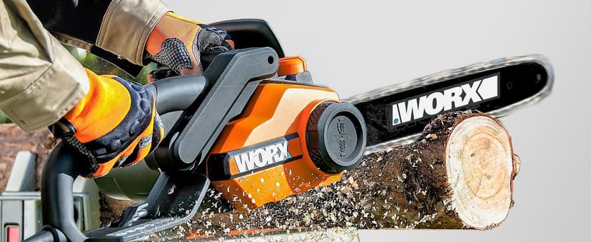 Worx WG304.2 Saw 18-Inch 15.0 Amp Electric Chainsaw with Auto-Tension, Chain Brake