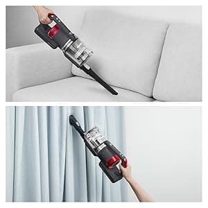 Eureka Lightweight Cordless Stick Vacuum Cleaner Convenient for Hard Floors, Rechargeable Handheld Vacuum Cleaner Portable with Powerful Motor Efficient Suction, RapidClean Pro NEC186, Rose Red