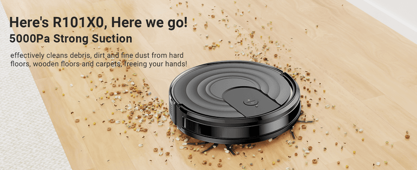 Robot Vacuum and Mop Combo 5000Pa 650mL 2 in 1 Mopping Robot Vacuum Cleaner Schedule WiFi/Alexa/App Smart Self-Charging Robotic Vacuum Ultra-Slim Quiet Tangle-Free Ideal for Hard Floor Pet Hair Carpet