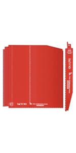 25 Pack 9 Inch 14/18 Tpi Reciprocating Saw Blades for Metal Cutting, Carbide Alloy Steel Sawzall Blades for Automobile Dismantling with 8% Cobalt for Longer Life and Faster Cutting Speed