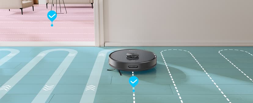 ILIFE T20s Self-Emptying Robot Vacuum and Mop Combo, 5000Pa Suction, 70-Day Capacity, LiDAR Navigation, 260mins Runtime, App/Alexa Control, Robotic Vacuum Cleaner for Hard Floors, Carpets and Pet Hair