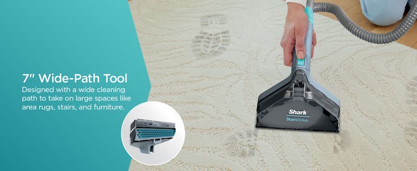 Shark StainStriker Portable Carpet Upholstery & Area Rug Cleaner, Bonus XL Tool & Full-Size Cleaning Solution, Stain & Odor Remover, Perfect for Car Interiors, 4 Cleaning Tools, Nordic Blue, PX202BRN