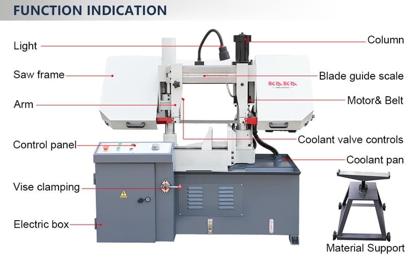 KAKA INDUSTRIAL TBK11A 11Inch Hydraulic Double Column Rotating Head Band Saw Industrial Grade Metal Cutting Powerhouse