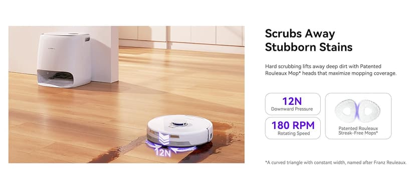 Narwal Freo X Ultra Robot Vacuum and Mop Combo, 8200Pa Robot Mop & Vacuum, Auto Mop Drying/Washing, Self-Empty, Zero-Tangling, DirtSense™, Maintenance-Free Base Station, Self-Contained Dust Processing