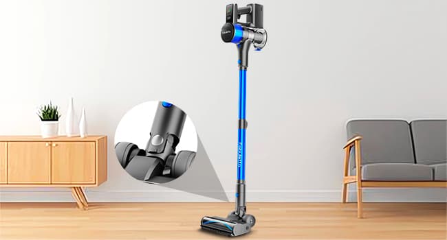 FABULETTA Cordless Vacuum Cleaner, Lightweight Vacuum Cleaners for Home with 500W Brushless Motor, Rechargeable Stick Vacuum Up to 55 Mins Runtime, Great for Pet Hair, Carpet, Hard Floor, Deep Blue