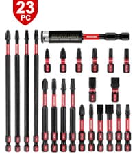 Impact Tough Magnetic Mixed 45Pack Insert Driver Bits, S2 Alloy Steel Screwdriver Power Bits Set with 1Pcs Impact Magnetic Bit Holder