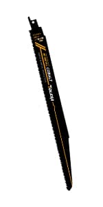 TOLESA 12 Pack CR-V Sawzall Pruning Blades 6 Inch+9 Inch for Tree Branch Root Wood Cutting, Reciprocating Saw Blade for Professional, DIYer, Gardener(Christmas Gift)