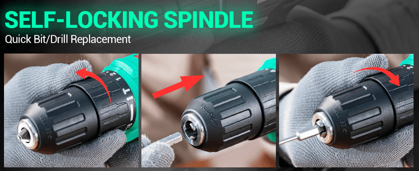 20V Cordless Hammer Drill Set, 354 In-lbs Torque, 1/2" Keyless Chuck, 22500 IPM, 2 Variable Speeds, 18+1+1 Position, Power Impact drill with 14 Drill/Driver Bits for Brick, Metal, Wood ADJZ2035i13