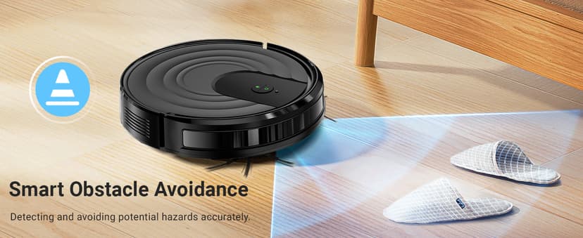 Robot Vacuum and Mop Combo 5000Pa 650mL 2 in 1 Mopping Robot Vacuum Cleaner Schedule WiFi/Alexa/App Smart Self-Charging Robotic Vacuum Ultra-Slim Quiet Tangle-Free Ideal for Hard Floor Pet Hair Carpet