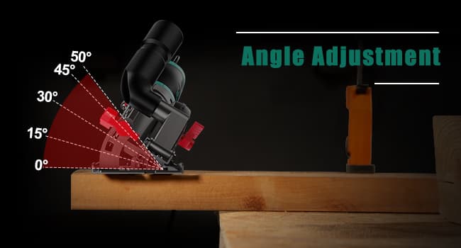 HYCHIKA 6.2A Mini Circular Saw with 3 Blades (4-1/2”), Compact Hand Saw Max 1-7/8" Cutting Depth, 3500RPM, Rubber Handle & 10ft Cord for Wood, Metal, Plastic, Tile