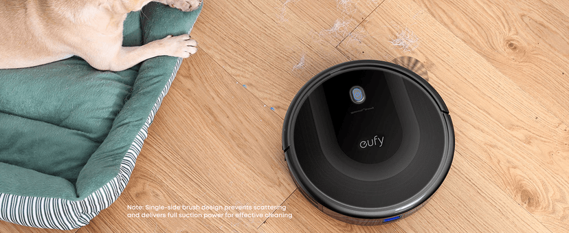 eufy Robot Vacuum 11S MAX, Super Thin, Powerful Suction, Quiet, Self-Charging Robotic Vacuum Cleaner, Cleans Hard Floors to Medium-Pile Carpets, Black