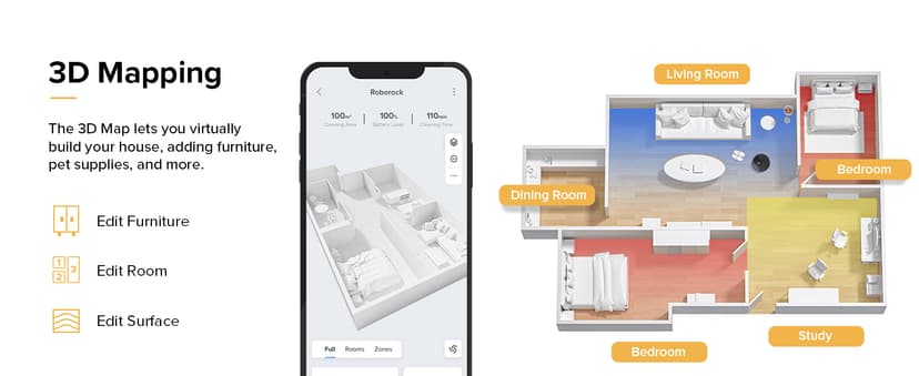 roborock Q7 M5 Robot Vacuum and Mop Combo, 10,000Pa HyperForce Suction, Robotic Vacuum Cleaner, Dual Anti-Tangle System, APP-Controlled Mopping, LiDAR Navigation, for Pet Hair and Carpet, Black