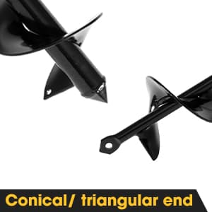 VASGOR Set of 5 Auger Drill Bit for Planting (1.6x16", 2x16", 2.6x16", 3x16", 3.5x16") - Easy Planter Garden Auger - Bulb & Bedding Plant Augers - Post Hole Digger for 3/8” Hex Drive Drill