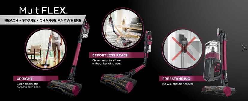Shark IZ163H Pet Plus Cordless Stick Vacuum with Self-Cleaning Brushroll and HEPA Filter, Lightweight Deep Cleaning Vacuum for Carpet and Hard Floors, Folds for Easy Storage, 40-min Runtime, Raspberry