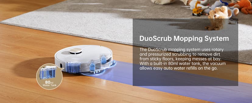 DREAME L10s Pro Ultra Heat Robot Vacuum and Mop Combo, Mop Extend, 7000Pa Suction, Auto Robot Care and Maintenance, 136°F Hot Water Mop Self-Cleaning, Obstacle Avoidance, Ideal for Hair, Carpets