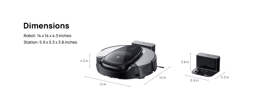 3i G10+ Robot Vacuum and Mop Combo, 18,000 Pa Suction, 60-Day Hands-Free Cleaning with Quiet Debris Compression, Smart LiDAR Navigation, Auto Extension Along Edges, Ideal for Hard Floors & Carpets