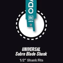 ODACHI Heavy Metal Cutting Reciprocating Saw Blades 9 Inch 14TPI Sawzall Blades for Pipe, Sheet, Rebar, Bi-Metal Sabre Saw Blades High Wear Resistance for Cutting 5 Pack