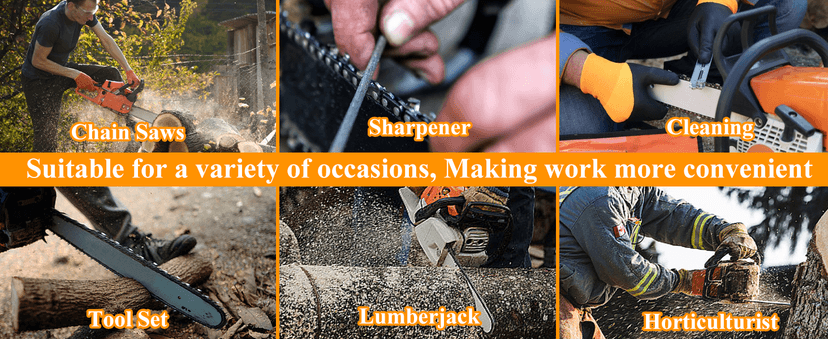 2025 Upgraded Chainsaw Sharpener with Tungsten Carbide Burr File, Hand-Cranked Chainsaw Sharpening Jig Kit, Chain Saw Sharpener Tool, Chainsaw Chain Sharpener