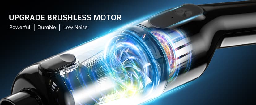 Handheld Vacuum Cordless, Car Vacuum with 16000Pa Powerful Suction, Lightweight at 1.3 lbs, Type-C Charge, Multiple Accessories, Rechargeable Vacuum Cleaners for Home Office Car Pet