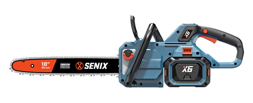 SENIX Chainsaw|60V 18" Battery Chainsaw|Brushless Electric Chainsaws|Cordless Chain Saw with 4Ah Battery & Charger|Garden Tool for Trees, Pruning, Branch Trimming, Best Gifts for Man, CSX6-M1