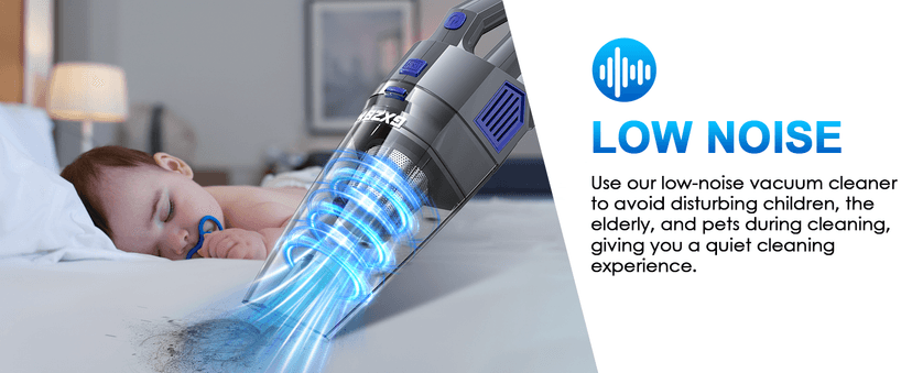 Handheld Vacuum Cordless, 15000PA Strong Suction Hand Held Car Vacuum Cleaner Rechargeable, Portable Hand Vacuum with Multi-Nozzles & Washable Filter for Home Office, Car, Pets