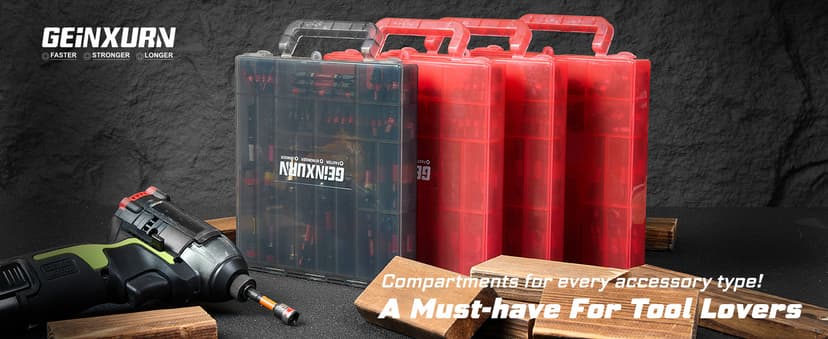 98Pieces 1”/2” Impact Screwdriver Bits Set, Magnetic S2 Steel (Phillips/Slotted/Square/Torx/Hex/Security Torx) Driver Bits Tips,Impact Bit Holder and Nut Driver with Red Storage Box Case