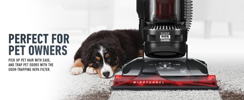 Hoover WindTunnel 3 Max Performance Pet Bagless Vacuum Cleaner, Corded Upright Vac, HEPA Media Filtration, Quick Pass Brushroll, Corded Vacuum Cleaners for Home Use