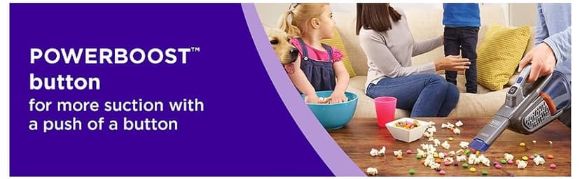 BLACK+DECKER dustbuster furbuster AdvancedClean+ Cordless Pet Handheld Vacuum, Home, Pet and Car Vacuum (HHVK515JP07)