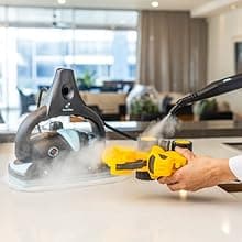 Euroflex Vapour Pro 20-Piece Steam Mop with Built-In All-in-One Portable Steam Cleaner; Ranked #1 by Good Housekeeping; 295°F & 50 PSI; Kills 99.9% Bacteria & Viruses (H1N1); 5-Year Warranty