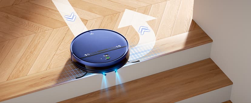 Robot Vacuum and Mop Combo, 2-in-1 Mopping Robot Vacuum Cleaner with 2300Pa Suction, 2.87'' Slim Design, Wi-Fi/App/Voice Control, 3D Obstacle Avoidance&Self-Charging for Hard Floors, Carpets, Pet Hair