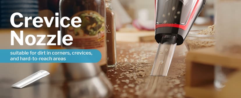 Pet Hair Handheld Vacuum Cordless, Car Vacuum Rechargeable with Reusable Filters, Motorized Brush and Multi-Accessories for Carpet, Couch & Stairs, Red, 17.0"X 4.6"X 6.6"