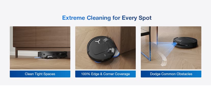 ECOVACS DEEBOT T50 PRO Omni Robot Vacuum and Mop, 3.19” Ultra-Slim, 15,000Pa Suction, ZeroTangle 2.0, TruEdge Edge Cleaning, AIVI 3D Obstacle Avoidance, Auto Mop Wash & Dry, Self-Emptying