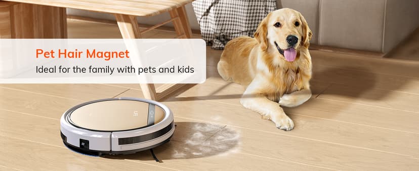 ILIFE V5s Plus Robot Vacuum and Mop Combo, Works with 2.4G WiFi, Alexa/App/Remote Control, Automatic Self-Charging Robotic Vacuum Cleaner, for Pet Hair, Hard Floor, Low Carpet (V5s Pro Upgraded)