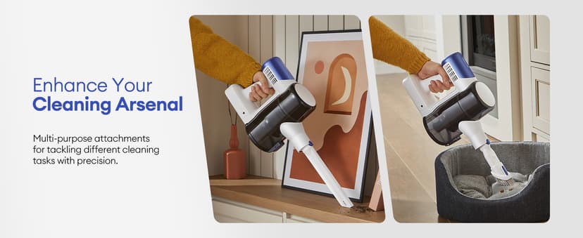 Ultenic Cordless Vacuum Cleaner, 45KPa 500W Motor Stick Vacuum Rechargable,Green Light for Dust Detection, Self Standing Design with 1L Dust Cup, Stick Vacuum for Home, Pet Hair, Hardwood Floors