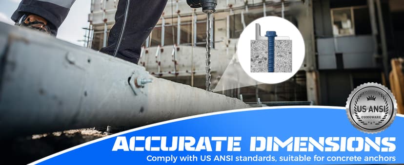 COMOWARE Rotary Hammer Drill Bits Set & Chisels- SDS Plus Concrete Masonry Hole Tool 17pcs with Storage Case