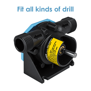 KITLUCK Hand Drill Pump, 750GPH Drill Powered Water Transfer Pump with Water Hose, Oil Tube and Adapter, Manual Water Pump for Drill, Small Self-Priming Electric Drill Pump for Water, Gasoline