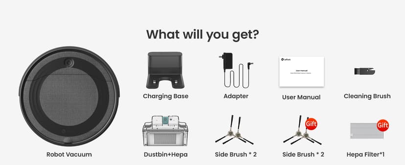 Lefant M310 Robot Vacuum Cleaner, 4500Pa Powerful Suction, PreciSense Obstacle Avoidance, Mini, Quite, 160 Mins Self-Charging Robotic Vacuums, App/Voice/Remote, Ideal for Pet Hair Hard Floors, Black