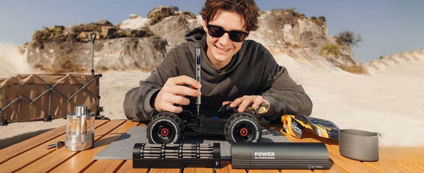 Electric Screwdriver Set, UF-TOOLS Rechargeable Cordless Screwdriver Kit, Precision Repair Tool Kit with Bits, LED Lights, Charging Cable, Carrying Case, for Watches, Phones, Glasses